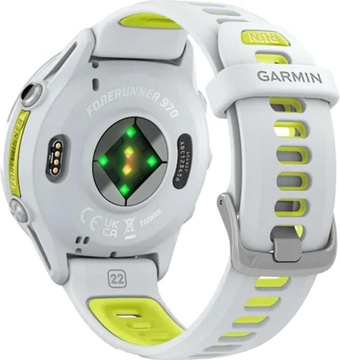 Garmin Forerunner 970 Titanium w. Whitestone Case and Whitestone/T. Amp Yellow Band (010-02969-01/11)
