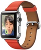 Apple Watch 38mm Stainless Steel Case with Red Classic Buckle (MMF82)