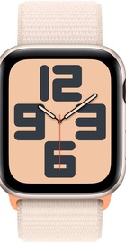 Apple Watch SE 2 GPS 44mm Starlight Aluminium Case with Starlight Sport Loop (MRE63)