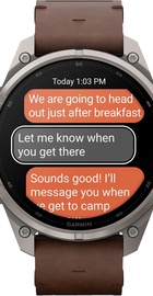 Garmin Fenix 9 Pro inReach 47mm Titanium with Walnut Leather Band (010-04336-40/41)