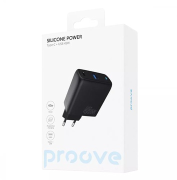 Proove Silicone Power 45W (Type-C + USB) Black