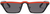 HBK Sexy Cat Eye Sunglasses (c3 red/black)
