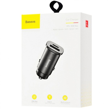 Baseus Square Metal (PD 3.0 QC 4.0+ 30W USB + Type-C) (CCALL-AS01)
