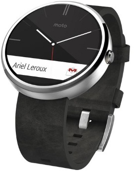 Motorola Moto 360 Leather Grey