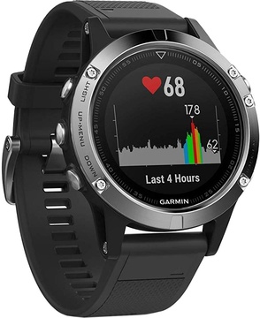Garmin fenix 5 Black Silver with Black Band Silver (010-01688-03)