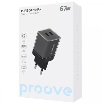 Proove Pure GaN Max 67W (Type-C + Type-C) Black