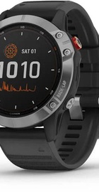 Garmin Fenix 6 Solar Silver with black band (010-02410-00)