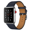 Apple Watch Hermes 42mm Series 3 GPS + Cellular Stainless Steel Case with Indigo Swift Leather Single Tour (MQLQ2)