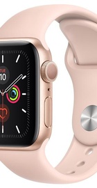 Apple Watch Series 5 GPS 40mm Gold Aluminum Case with Pink Sand Sport Band (MWV72)