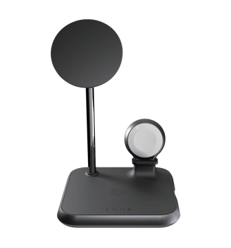 Zens 4-in-1 Magnetic + Watch Aluminium Wireless Charger Black (ZEDC20B/00)
