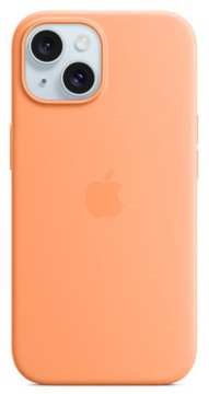 Apple iPhone 15 Silicone Case with MagSafe Orange Sorbet (MT0W3)
