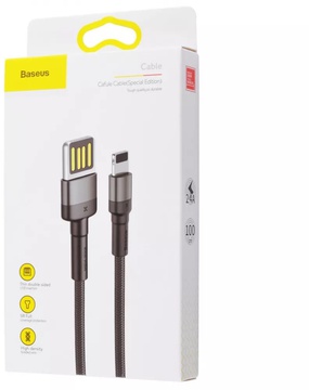Baseus Cafule Lightning Cable Special Edition 2.4A (1m) Black/Grey