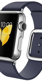 Apple Watch 38mm Stainless Steel Case with Midnight Blue Modern Buckle (MJ332)