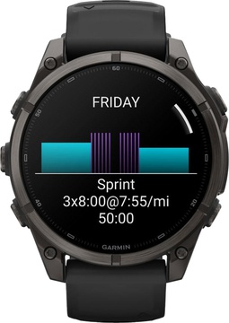 Garmin Fenix 9 47mm Carbon Gray DLC Titanium with Black Silicone Band (010-04762-10/11)