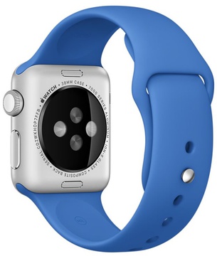 Apple Watch Sport 38mm Silver Aluminum Case with Royal Blue Sport Band (MMF22)