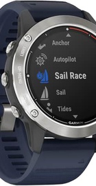 Garmin Quatix 6 Gray with Captain Blue Band (010-02158-90/010-02158-91) (UA)