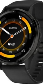 Garmin Venu 3 Slate Stainless Steel Bezel with Black Case and Silicone Band (010-02784-01/51)