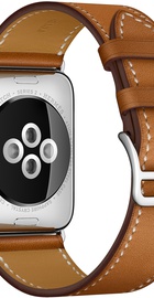 Apple Watch Hermes 42mm Series 2 Stainless Steel Case with Fauve Barenia Leather Single Tour (MNQC2)