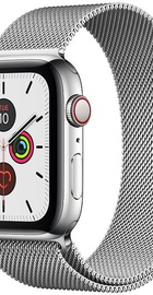 Apple Watch Series 5 GPS + Cellular 44mm Stainless Steel Case with Milanese Loop (MWW32, MWWG2)