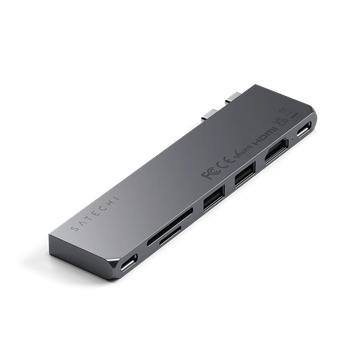 Satechi Aluminum USB-C Pro Hub Slim Adapter Space Gray (ST-HUCPHSM)