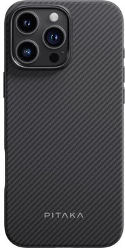 Pitaka Military-Grade Protective Case Twill 600D for iPhone 16 Pro Max - Black/Grey (KI1601PMPA)