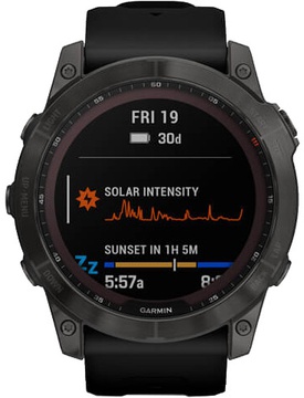 Garmin Fenix 7X Sapphire Solar Carbon Gray DLC Titanium with Black Band (010-02541-10/11/34)