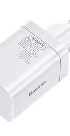 Baseus Super Si Pro Quick Charger Type-C+USB 30W White (CCSUPP-E02)