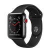 Apple Watch 42mm Series 3 GPS + Cellular Space Black Stainless Steel Case with Black Sport Band (MQK92)