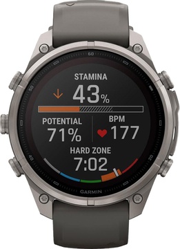 Garmin Fenix 9 Pro inReach Solar 47mm Titanium with Pebble Gray/Silver Gray Silicone Band (010-04338-00/01)