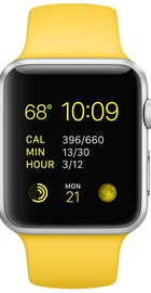 Apple Watch Sport 42mm Silver Aluminum Case with Yellow Sport Band (MMFE2)