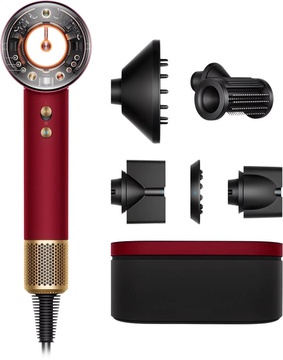 Dyson Supersonic HD16 Nural Straight+Wavy Red Velvet/Gold (493117-01)