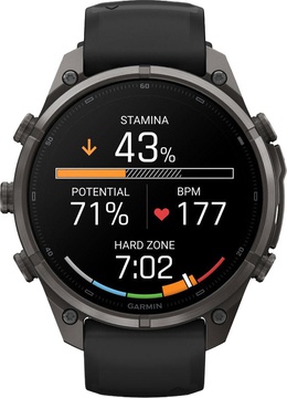 Garmin Fenix 9 Pro inReach 47mm Carbon Gray DLC Titanium w. Black/Pebble Gray Silicone B. (010-04336-10/11)