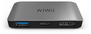 WIWU Alpha C2H  USB-C to (USB 3.0 + 4K HDMI + PD fast charge) Gray