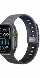 AmazingThing SilqLock Band for Apple Watch 42/44/45/46/49 mm Iron Grey/Black