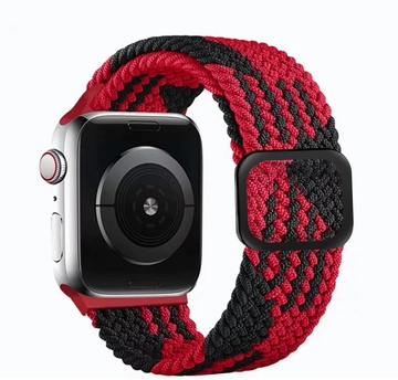 Apple Braided Solo Loop for Watch 38mm/40mm/41mm/42mm Black-Red (high copy)