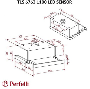 Perfelli TLS 6763 BL 1100 LED SENSOR