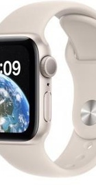 Apple Watch SE 2 GPS 40mm Starlight Aluminum Case with Starlight Sport Band (MNJP3)
