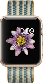 Apple Watch Sport 42mm Gold Aluminum Case with Gold/Royal Blue Woven Nylon (MMFQ2)