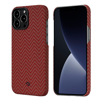 Pitaka MagEZ Case 2 Herringbone Red/Orange for iPhone 13 Pro (KI1307P)