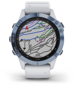 Garmin Fenix 6 Pro Solar Edition Mineral Blue with Whitestone Band (010-02410-19)