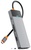 WIWU Linker 9in1 USB-C to (USB-C+USB2.0+2xUSB3.0+SD/MicroSD+VGA+HDMI+PD 100W) Grey (A921HV)