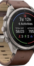 Garmin Fenix 9 Pro inReach 47mm Titanium with Walnut Leather Band (010-04336-40/41)