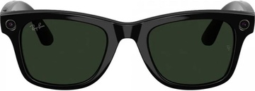 Ray-Ban Meta Wayfarer Gen2 LargeShiny Black Frame/Clear to Graphite Green Transit.Lens. RW4012 601/1M 53-22