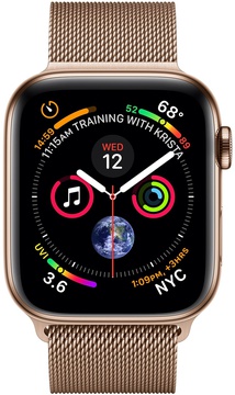 Apple Watch Series 4 GPS + Cellular 40mm Gold Stainless Steel Case with Gold Milanese Loop (MTUT2, MTVQ2)