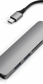 Satechi Aluminum Type-C Slim Multi-Port Adapter 4K V2 Space Gray (ST-SCMA2M)