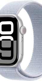 Apple Watch Series 10 GPS 42mm Silver Aluminum Case With Blue Cloud Sport Loop (MWWD3)