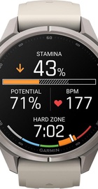 Garmin Fenix 9 Pro inReach 43mm Titanium with Fog Gray/Dark Sandstone Silicone Band (010-04335-80/81)