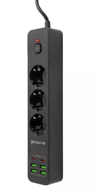 Proove Power Socket P-03 (3 розетки + 4 USB + 2 Type-C) 2М