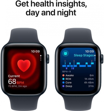 Apple Watch SE 2 GPS 44mm Midnight Aluminium Case w. Midnight Sport Band - M/L (MXEK3)