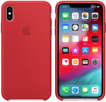 Apple iPhone Xs Max Silicone Case (PRODUCT)RED (high copy)